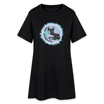 Unusual cat design - Women’s T-Shirt Dress - black - Front