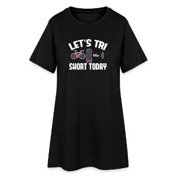Let’s Tri Short Aujourd’hui Triathlon - Robe T-shirt Femme - noir - Devant