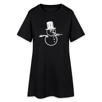 Icône Bonhomme de neige Illustration Graphique Icône d’hiver - Robe T-shirt Femme - noir - Devant