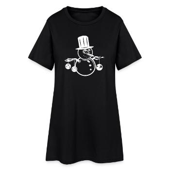 Noël Noël symbole de Noël babioles graphiques - Robe T-shirt Femme - noir - Devant