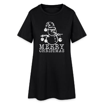 merry christmas Symbol xmas icon Logo Weihnachten - Frauen T-Shirt-Kleid - Schwarz - Vorne