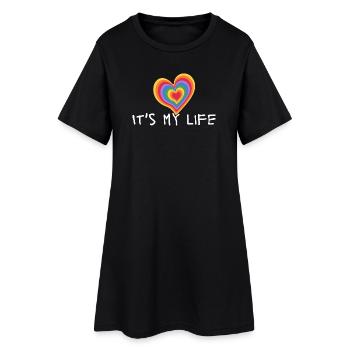 It's My Life - LGBT - Frauen T-Shirt-Kleid - Schwarz - Vorne