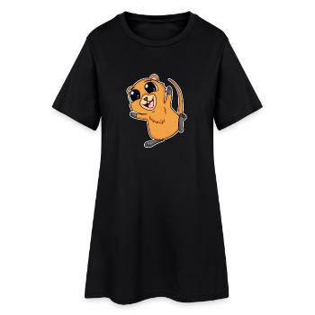 Quokka - Robe T-shirt Femme - noir - Devant