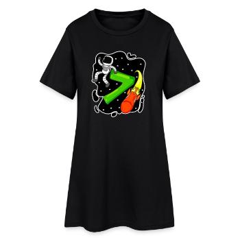Garçon de 7 ans - cadeau de 7ème anniversaire - Robe T-shirt Femme - noir - Devant