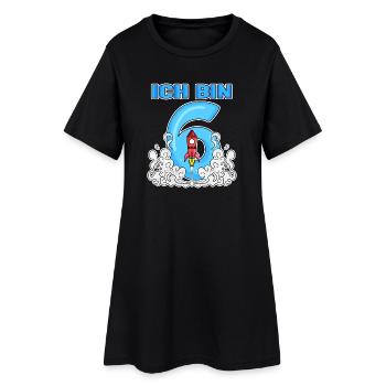 Junge 6 Jahre alt - Ich bin 6 - 6. Geburtstag - Frauen T-Shirt-Kleid - Schwarz - Vorne