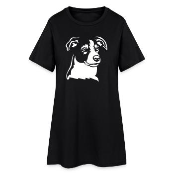 Jack Russell Terrier Head "Black Edition" - Women’s T-Shirt Dress - black - Front