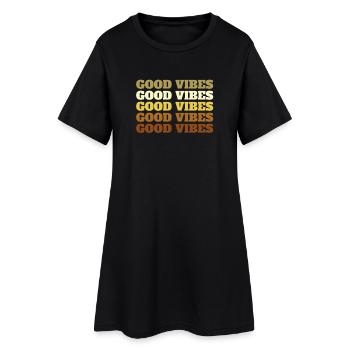 Bonnes vibrations - Robe T-shirt Femme - noir - Devant