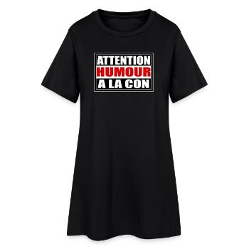 Humour a la con - Robe T-shirt Femme - noir - Devant