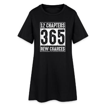 365 Nouvelles Chances : 12 Chapitres - Robe T-shirt Femme - noir - Devant