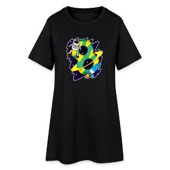 Junge 8 Jahre alt - 8. Geburtstag Geschenk - Frauen T-Shirt-Kleid - Schwarz - Vorne