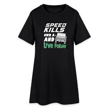 Speed Kills possède un défenseur et vit pour toujours - Robe T-shirt Femme - noir - Devant