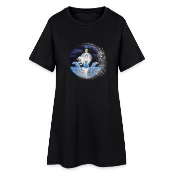 Goddess of the Sea Glitter - Sonja Ariel von Staden - Women’s T-Shirt Dress - black - Front