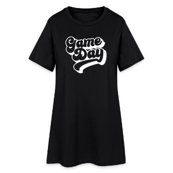 Jour de match Football Lover Sports Fan Football Saison - Robe T-shirt Femme - noir - Devant