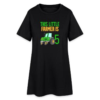 Farmer Farmer 5 years Boy 5th birthday son - Women’s T-Shirt Dress - black - Front
