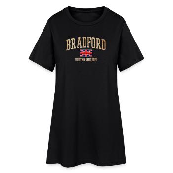 Bannière vintage Bradford UK - Robe T-shirt Femme - noir - Devant