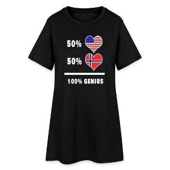 USA et Norvège design génial de drapeaux - Robe T-shirt Femme - noir - Devant