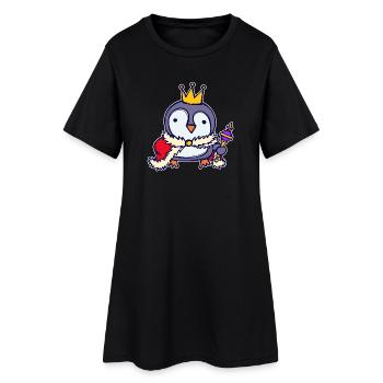 Cool Animal Penguin Oiseau Zoo Oiseau de mer - Robe T-shirt Femme - noir - Devant
