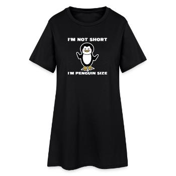 Antarktis Humorvoll Süß Statement Seevogel Tier - Frauen T-Shirt-Kleid - Schwarz - Vorne