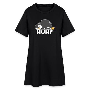 Pingouin Disant Oiseau Animal Zoo Oiseau de mer Froid - Robe T-shirt Femme - noir - Devant