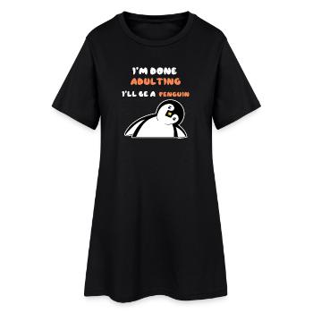 Déclaration humoristique Animal Bird Cool Penguin - Robe T-shirt Femme - noir - Devant