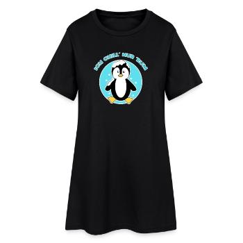 Pinguin Eis Kälte Seevogel Schnee Tier Südpol - Frauen T-Shirt-Kleid - Schwarz - Vorne