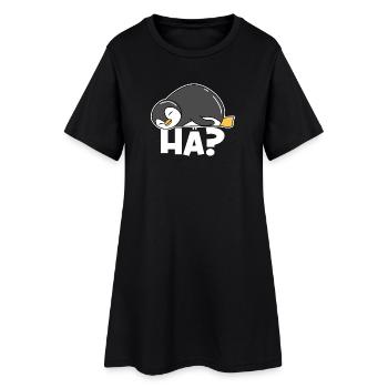 Kalt Pinguin Tier Spruch Antarktis Seevogel - Frauen T-Shirt-Kleid - Schwarz - Vorne