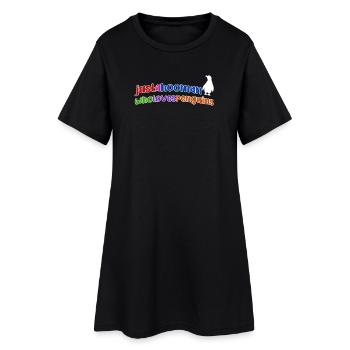 Bird Animal Penguin Zoo Pôle Sud Déclaration Oiseau de mer - Robe T-shirt Femme - noir - Devant