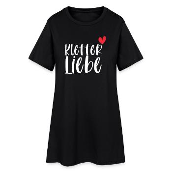 Klettern Kletterliebe Berge Alpen Geschenk - Frauen T-Shirt-Kleid - Schwarz - Vorne