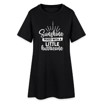 Sunshine mixed with a little hurricane - Women’s T-Shirt Dress - black - Front