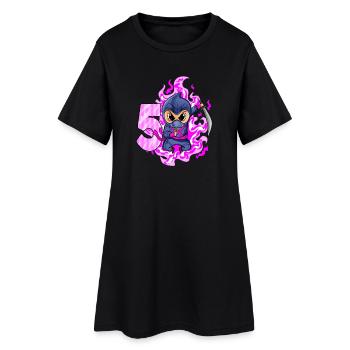5ème anniversaire Fille de 5 ans Ninja - Robe T-shirt Femme - noir - Devant