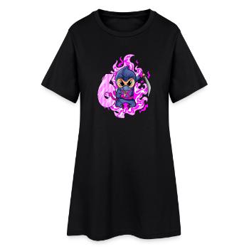 6ème anniversaire Fille de 6 ans Ninja - Robe T-shirt Femme - noir - Devant