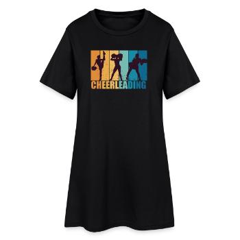 Cheerleading Cheerleader Vintage Cadeau - Robe T-shirt Femme - noir - Devant