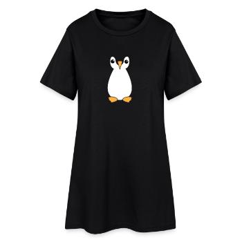 Antarctique Animal Oiseau de mer Pingouin Zoo Vigel - Robe T-shirt Femme - noir - Devant