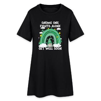 Gnome One combat seul le cancer du foie - Robe T-shirt Femme - noir - Devant