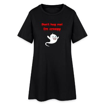lustige Tees, Sprüche, Geister, verschenken - Frauen T-Shirt-Kleid - Schwarz - Vorne