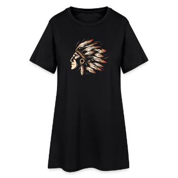 Symbole indien Illustration Couleurs Icône Chieftain - Robe T-shirt Femme - noir - Devant