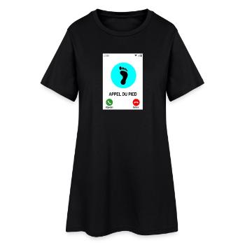 Appel du pied - Robe T-shirt Femme - noir - Devant