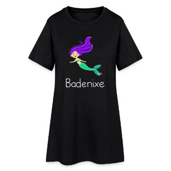 Badenixe - Frauen T-Shirt-Kleid - Schwarz - Vorne