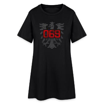 069 Francfort, Allemagne - Robe T-shirt Femme - noir - Devant