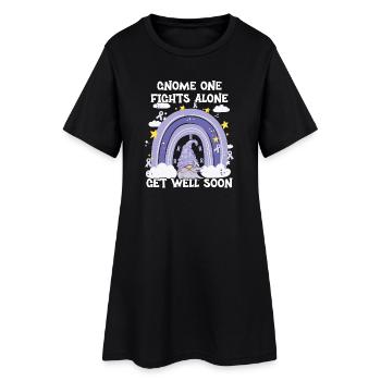 Gnome One Fights Alone Stomach Cancer - Women’s T-Shirt Dress - black - Front