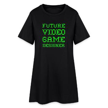 Future Video Game Designer Informatiker Computer - Frauen T-Shirt-Kleid - Schwarz - Vorne