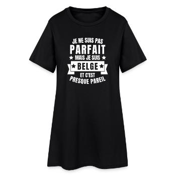 Belgique, je suis Belge, Belgique humour - Robe T-shirt Femme - noir - Devant