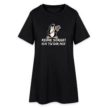 Tier Pinguin Zoo Seevogel Statement Arktis Vogel - Frauen T-Shirt-Kleid - Schwarz - Vorne