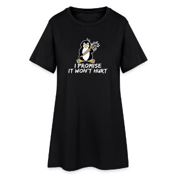 Déclaration d’oiseaux de mer Animal Penguin Zoo Bird - Robe T-shirt Femme - noir - Devant