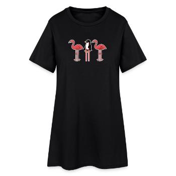 Drôle d’animal Pingouin Oiseau de mer Oiseau de zoo de l’Antarctique - Robe T-shirt Femme - noir - Devant