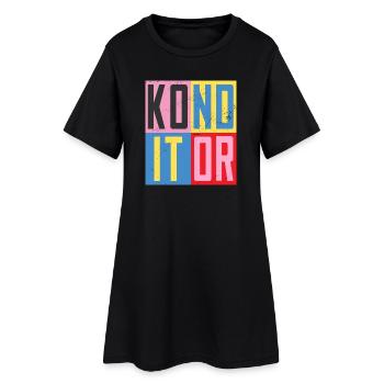 Design de Chef Pâtissier - Robe T-shirt Femme - noir - Devant