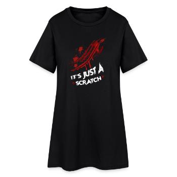 Halloween scratch mark - Women’s T-Shirt Dress - black - Front