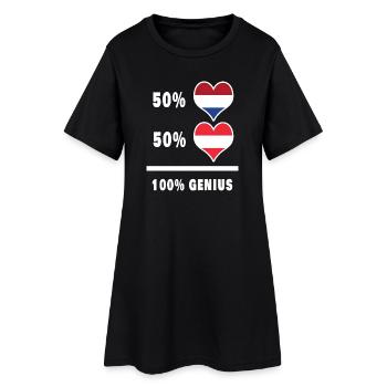 L'Autriche et les Pays-Bas brillant/cadeau - Robe T-shirt Femme - noir - Devant