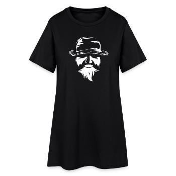 outdoor survival Illustration Waldmensch Symbol - Frauen T-Shirt-Kleid - Schwarz - Vorne
