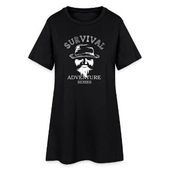 survival bushcraft Outdoor Symbol Illustration - Frauen T-Shirt-Kleid - Schwarz - Vorne